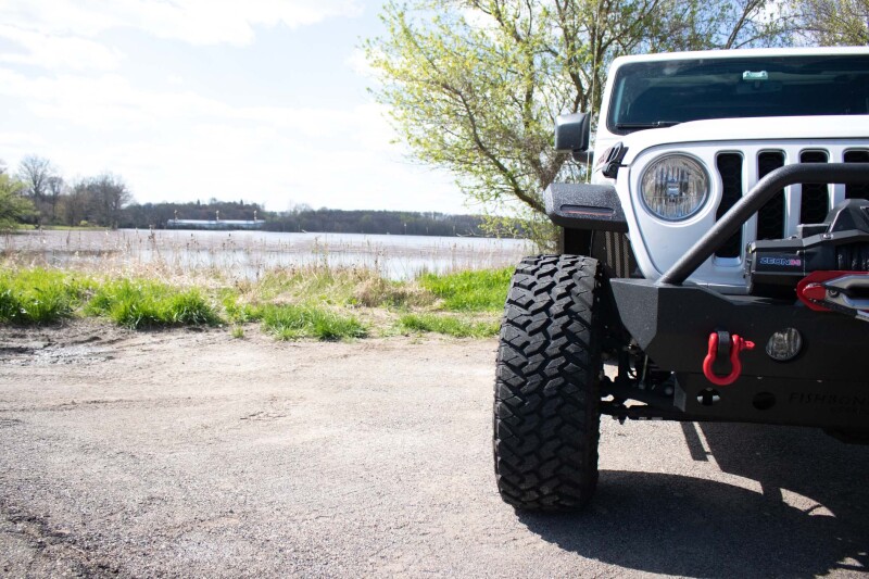 Jeep Wrangler Unlimited Fender Flares - Front - Fishbone Offroad - Steel - Black - `18-`27